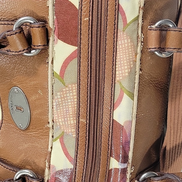 Fossil Key-Per Multi-color Floral Coated Canvas Weekender Bag - Picture 6 of 15